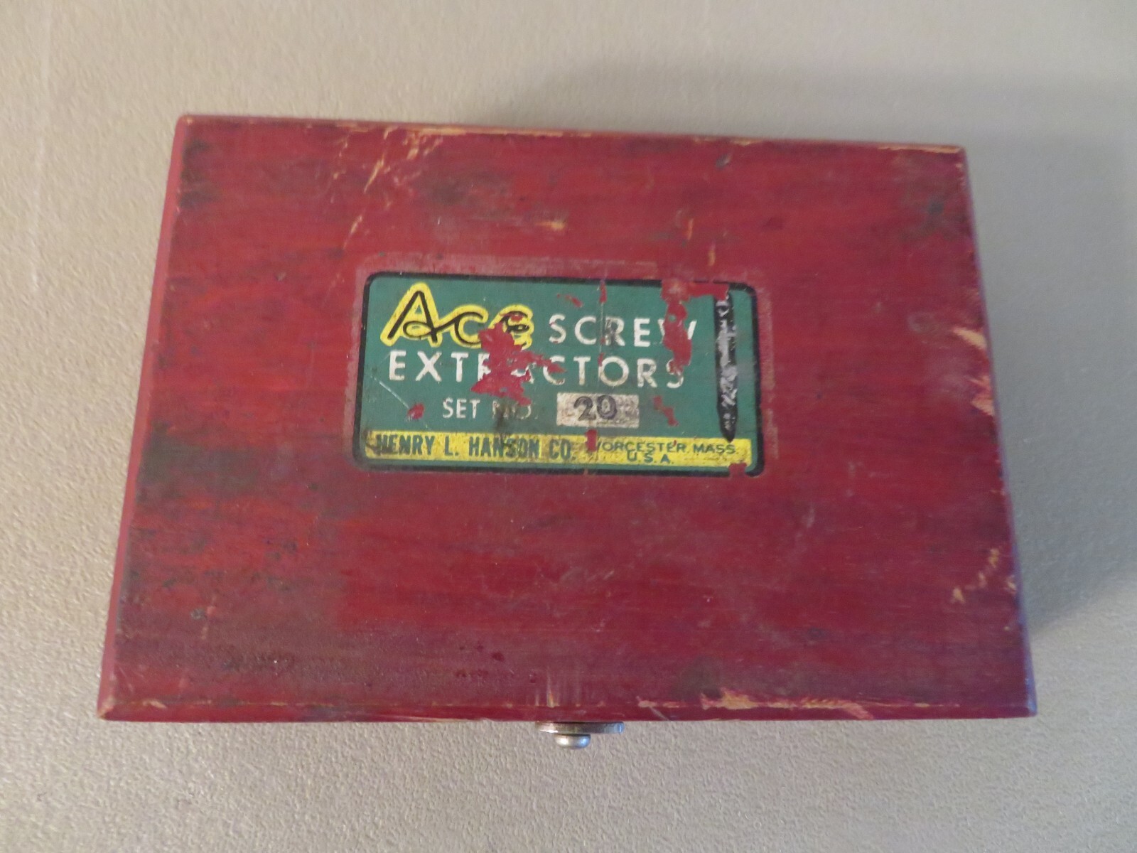 Vintage 4 Piece Ace Hanson Screw Extractor Set No. 20 Ex 5 - 4 - 3 - 2 USA Made