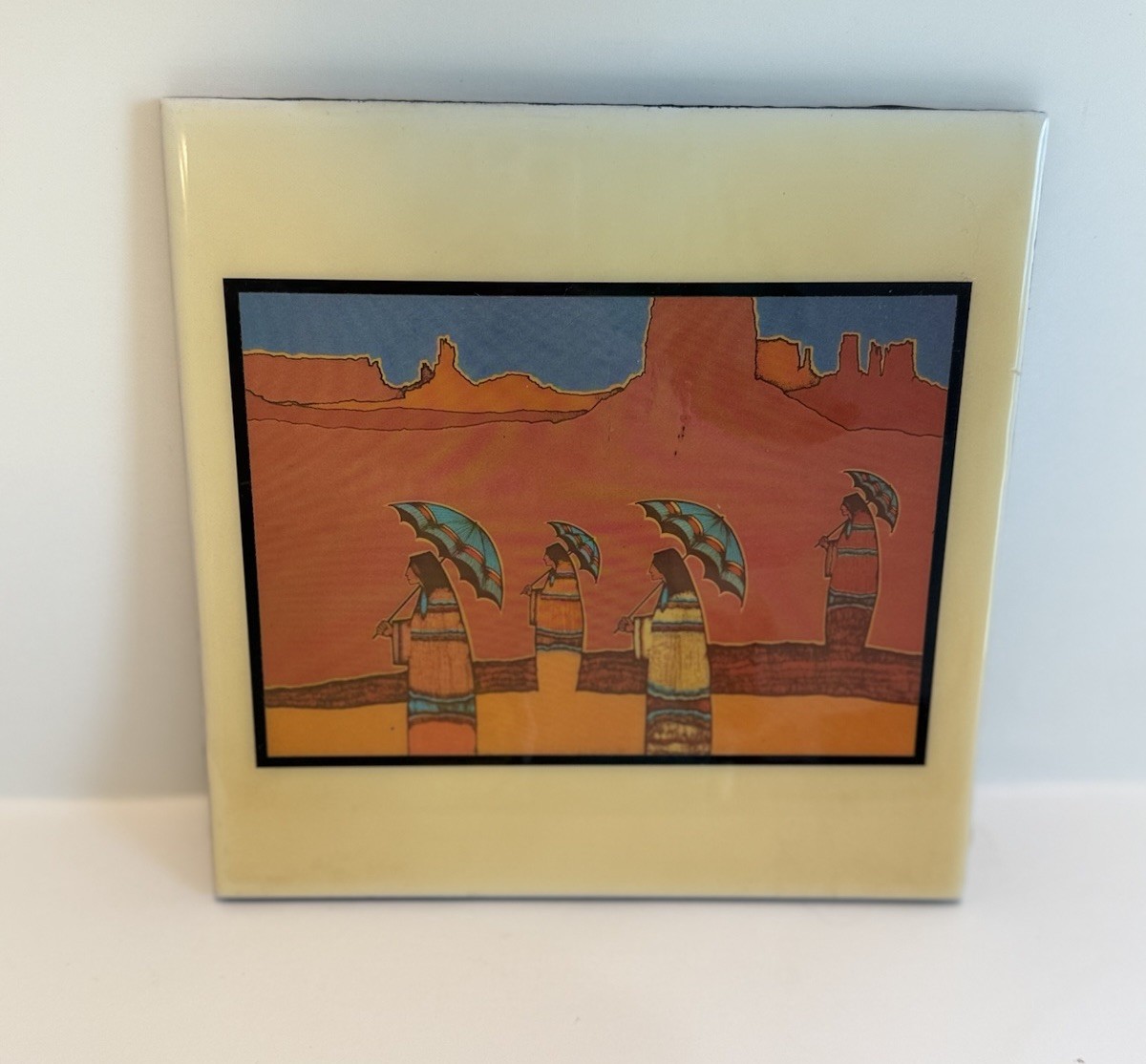 Amado Maurilio Pena Decorative Tile After Maria South West Art Hanging Mexico