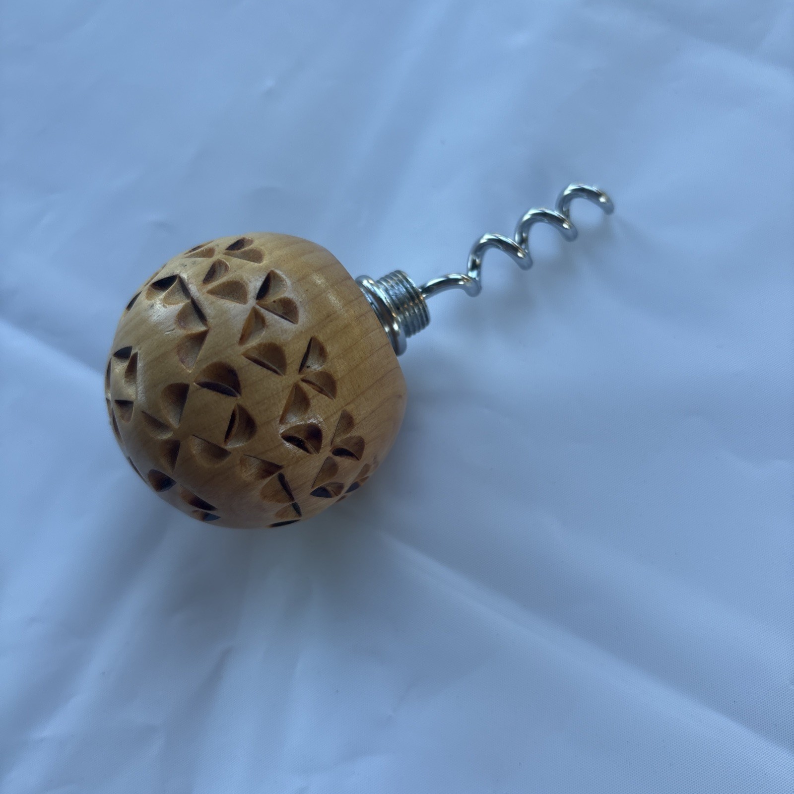 Vintage Unique Hand Carved Corkscrew – Rustic Decorative Wine Opener