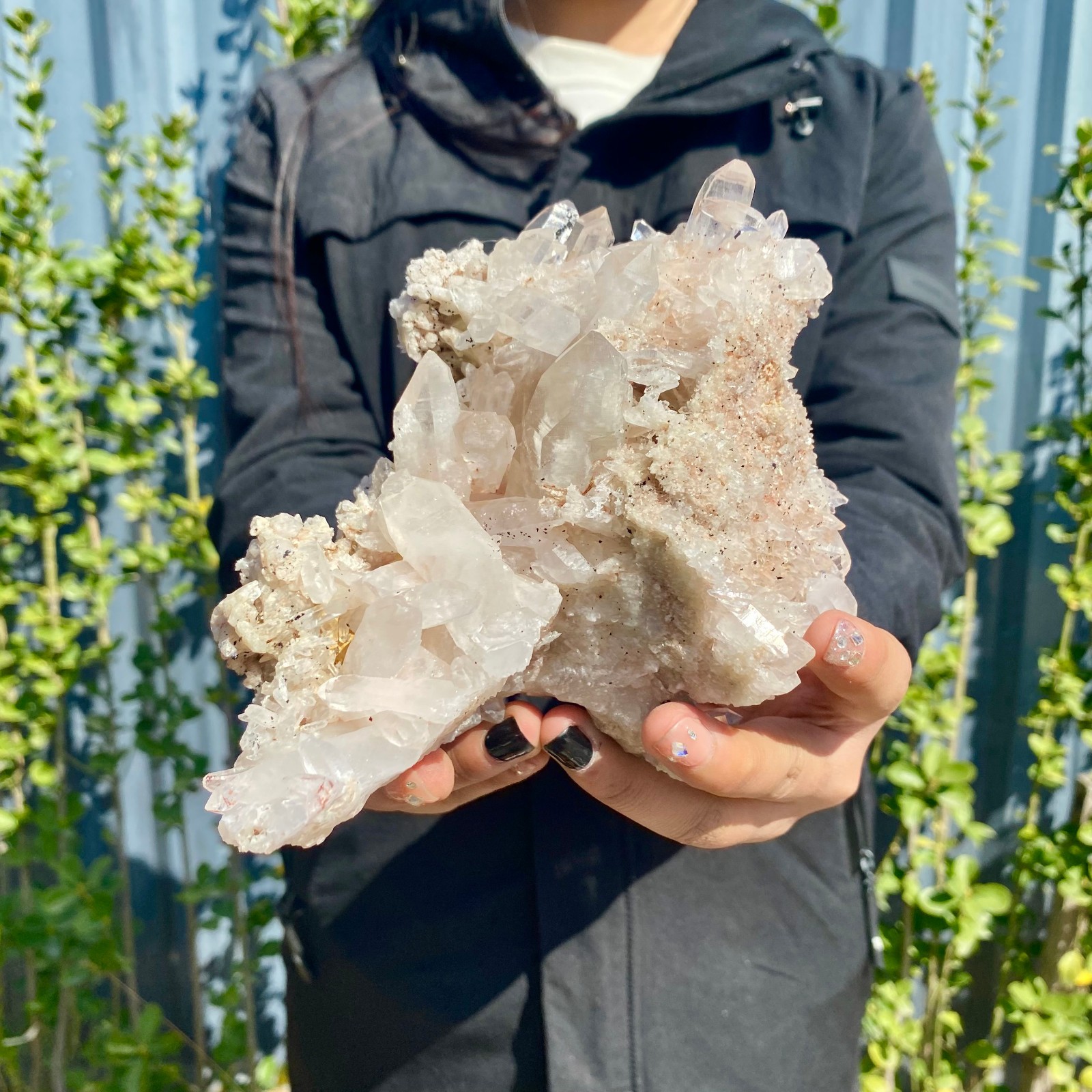 2.2LB Large Natural Clear White Crystal Quartz Cluster Energy Healing Specimen