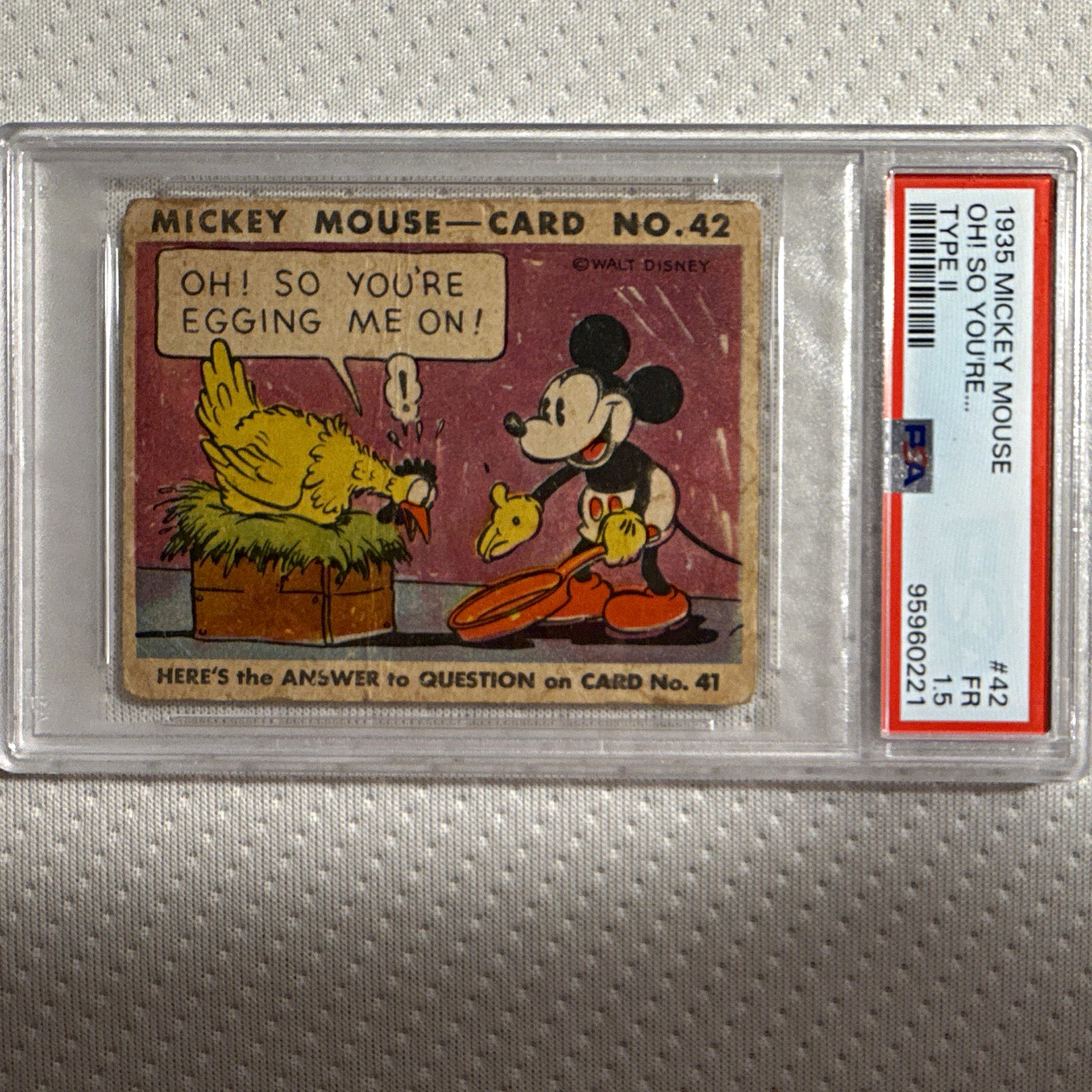 Disney 1935 Mickey Mouse Card #42 