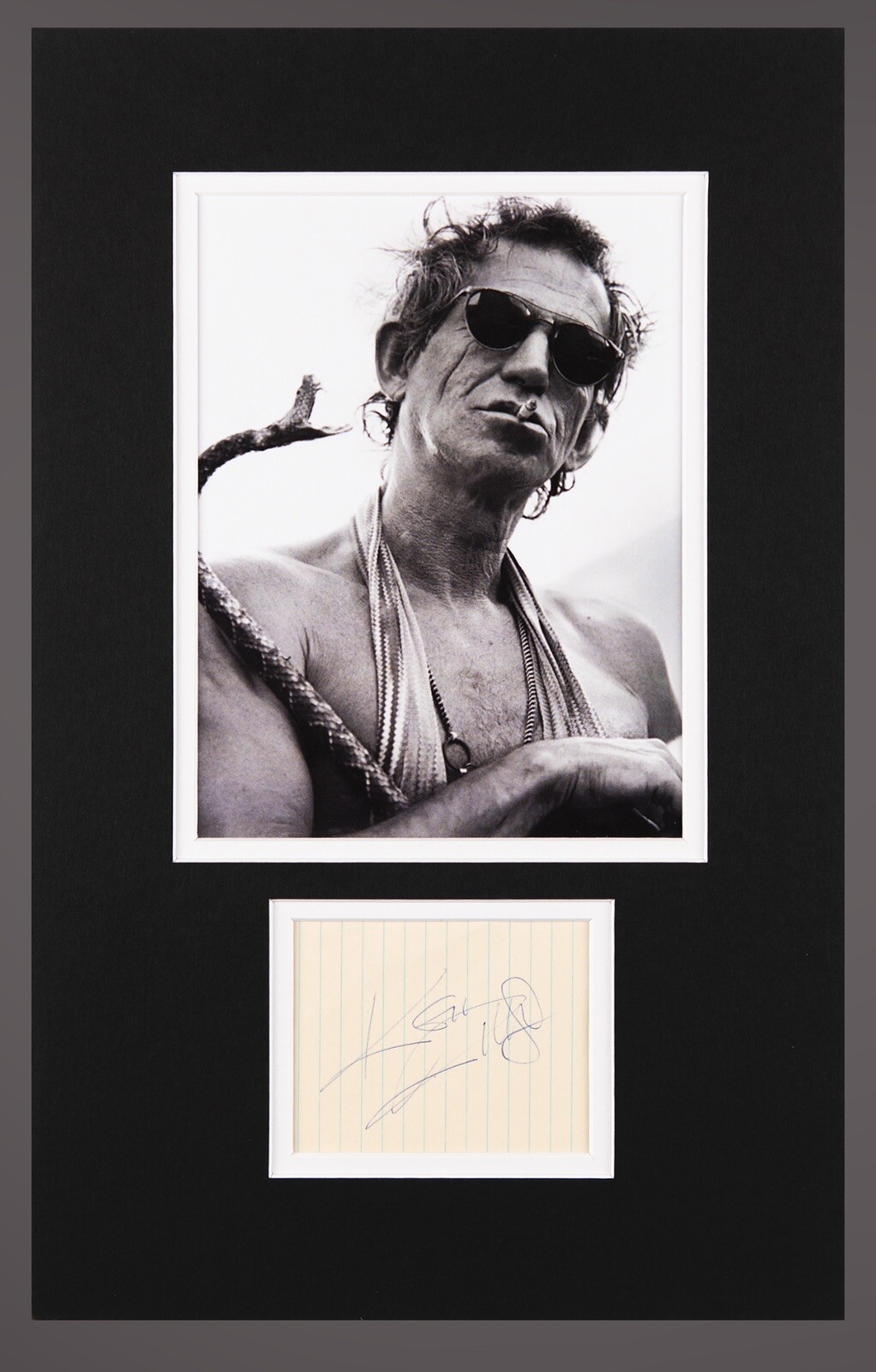 THE ROLLING STONES KEITH RICHARDS SIGNED AUTOGRAPHED PAPER PSA/DNA COA LOA