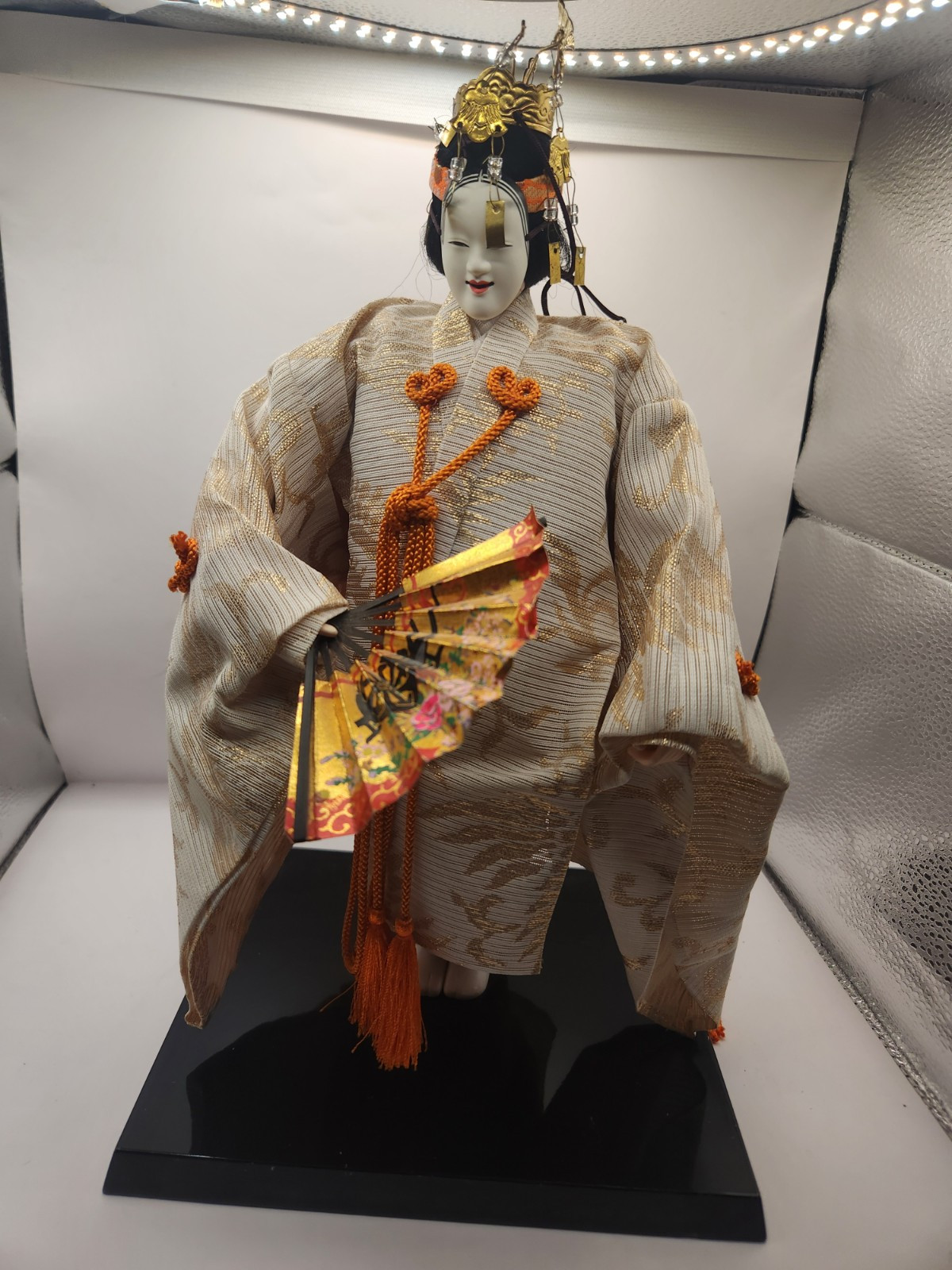 Japanese Kabuki Theater Noh Doll by Nijo-Seio 1960’s - Geisha Style Collectible