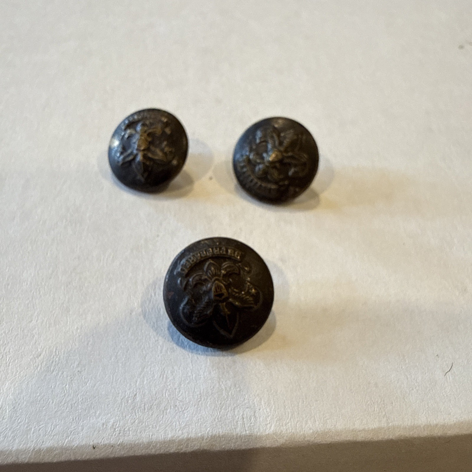3 Antique Boy Scouts Of America Uniform Button