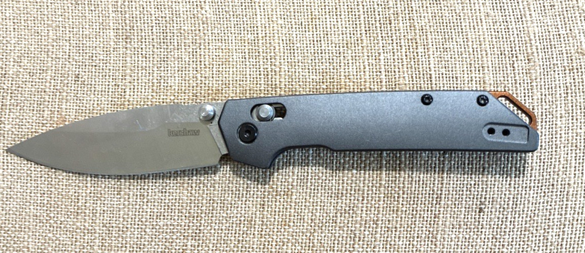 Kershaw Iridium 2038 D2 Plain Edge Blade Excellent