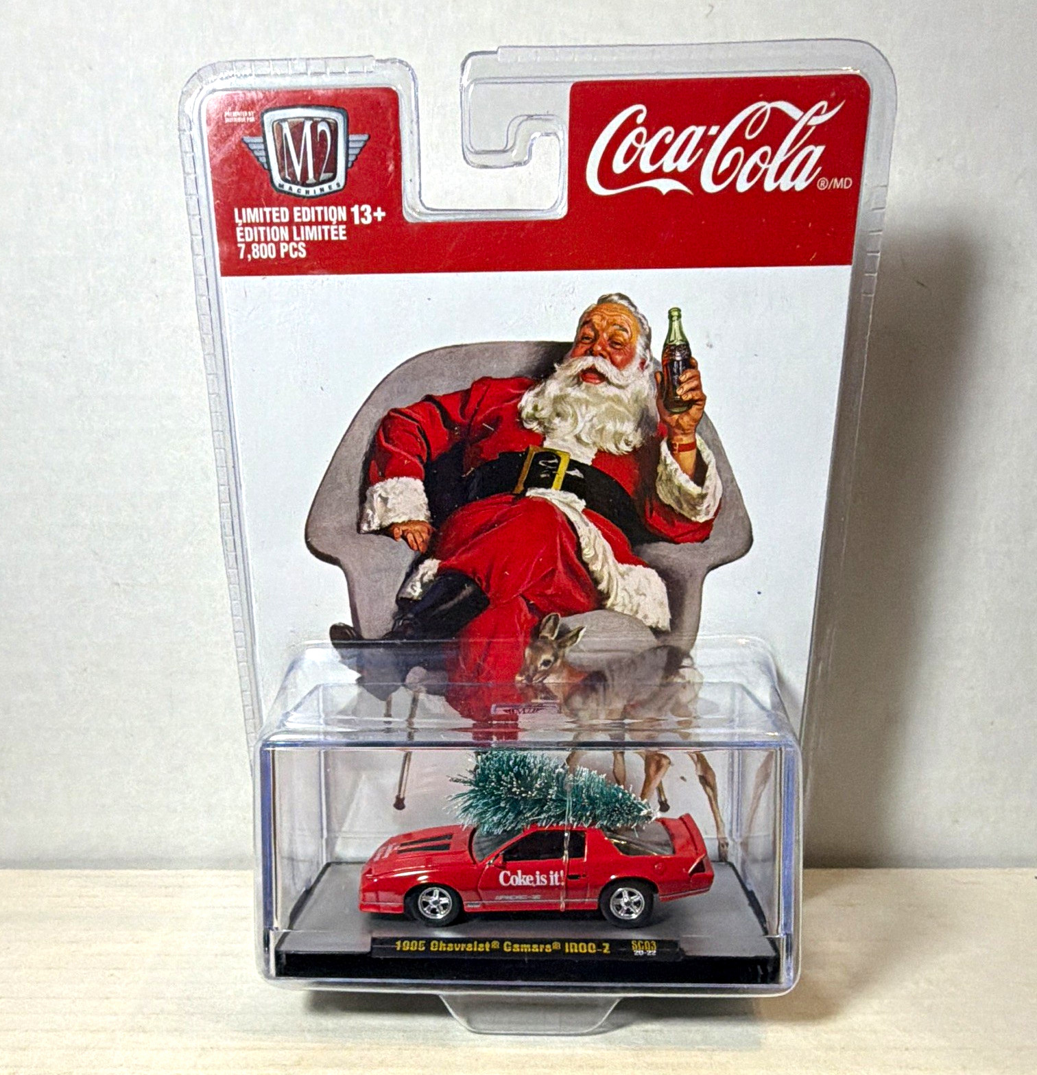 Coca-Cola M2 Machines 1985 Chevrolet Camaro IROC-Z Diecast Repro Red/Green