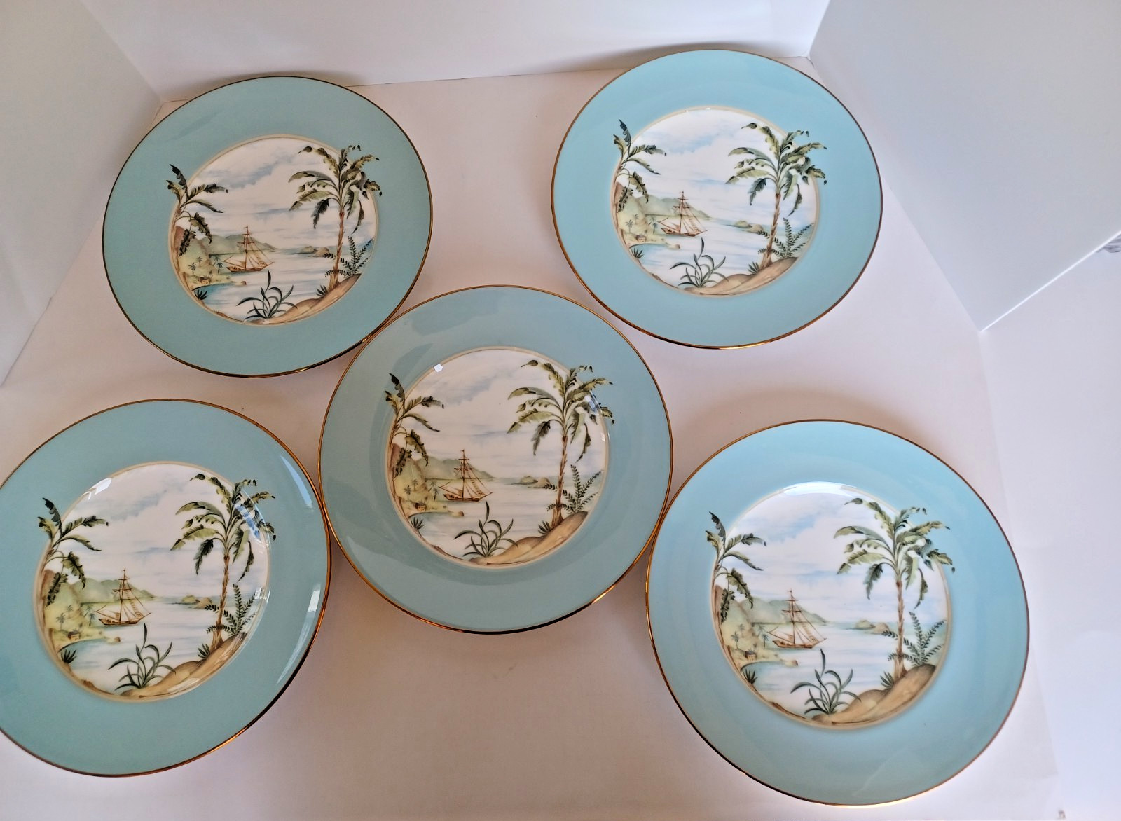 Lenox British Colonial Tradewind 5 Salad Plates 9.25