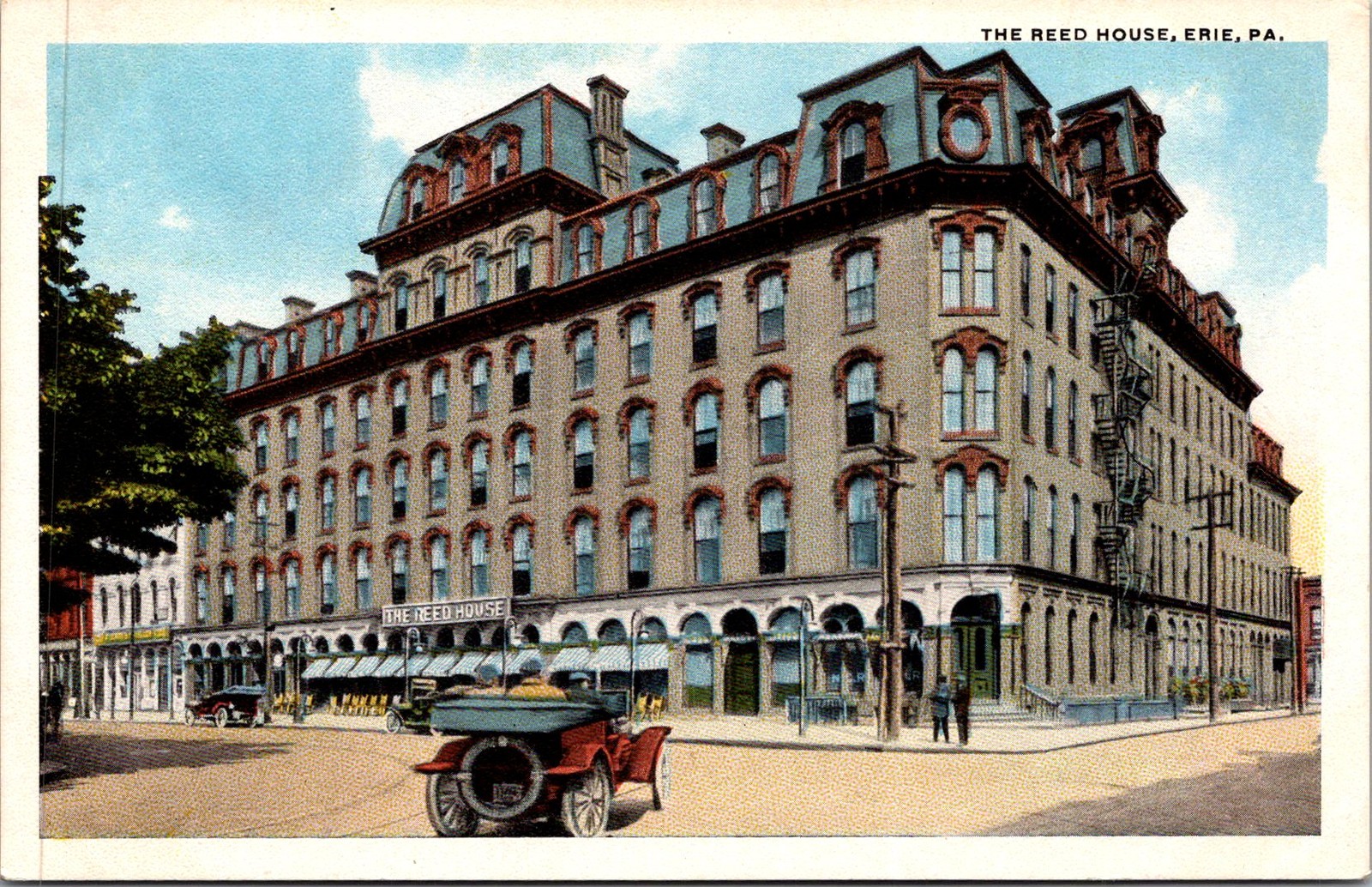 Reed House Erie PA 1917 Vintage Postcard 5P19-6