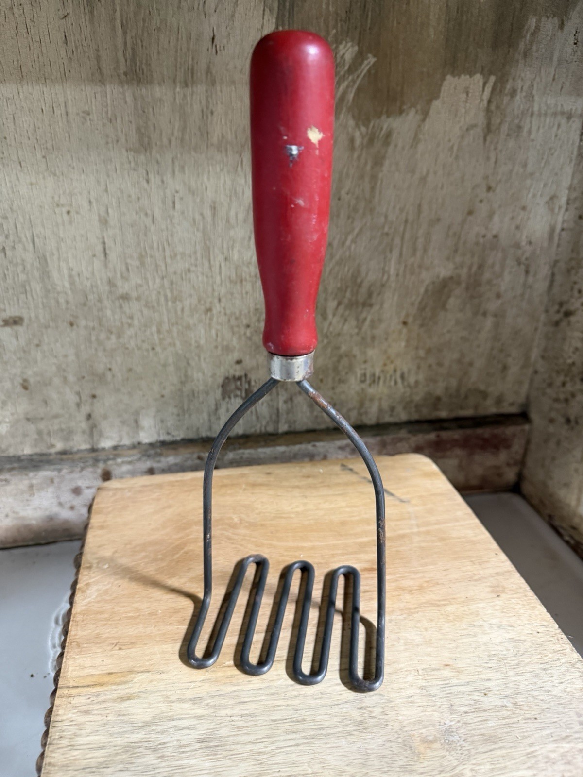 Unbranded Vintage Metal Potato Ricer Spatzle Masher, Heavy Duty