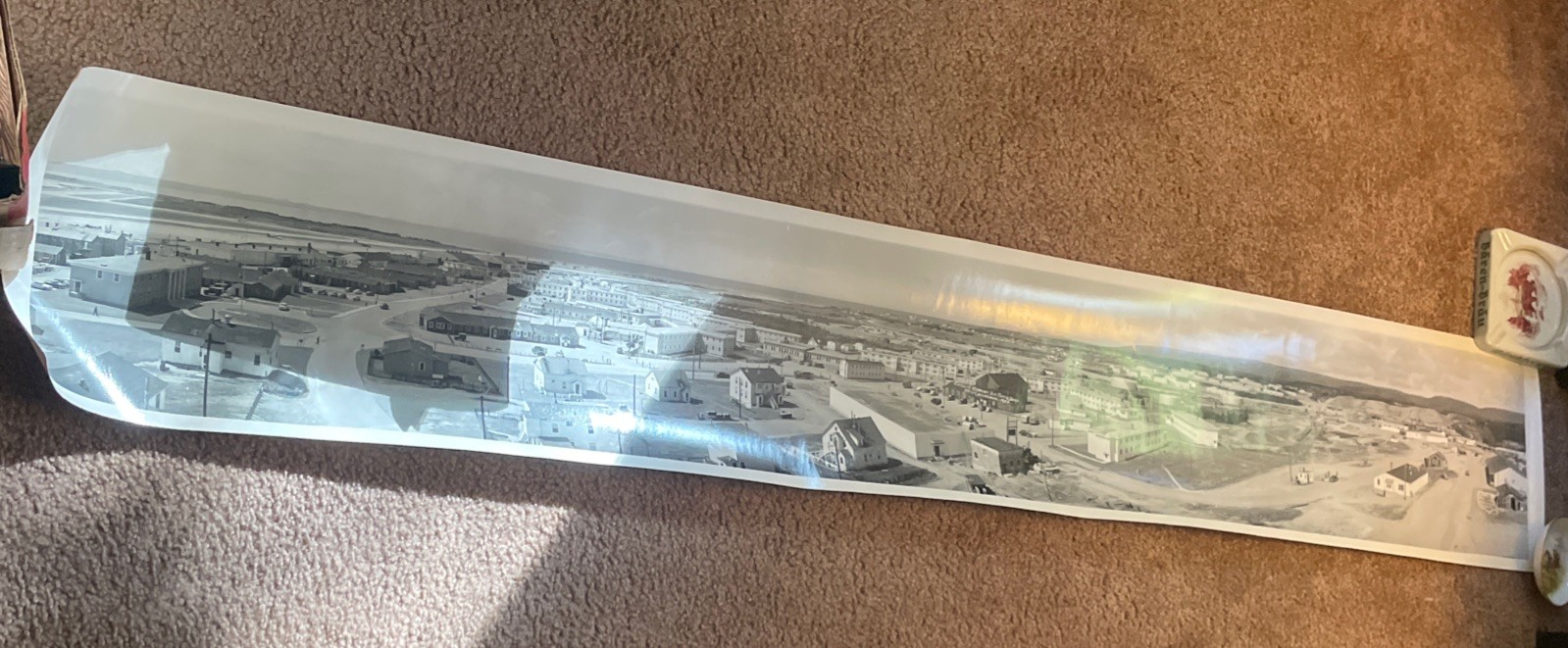 Vintage Original 1952 panoramic sepia photo AIR FORCE MILITARY BASE 60”x10”