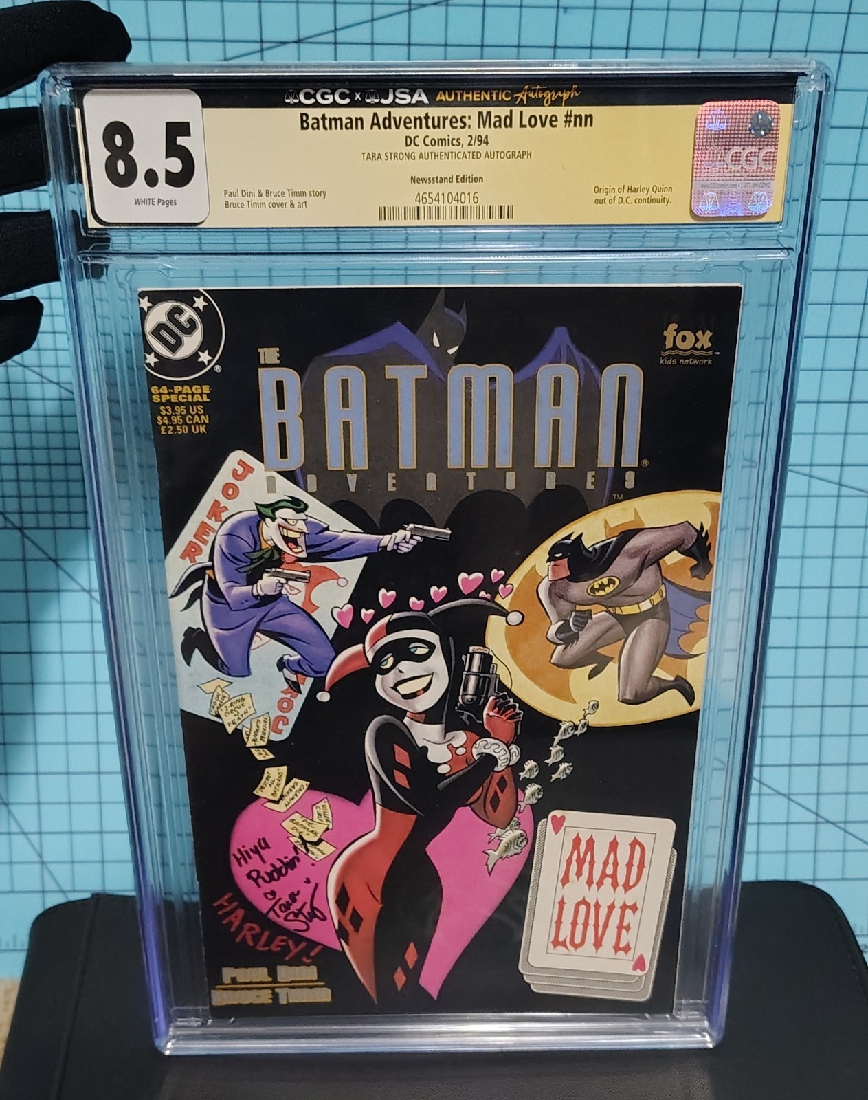 Batman Adventures: Mad Love Newsstand Edition Signed Harley Quinn 2nd Appearance