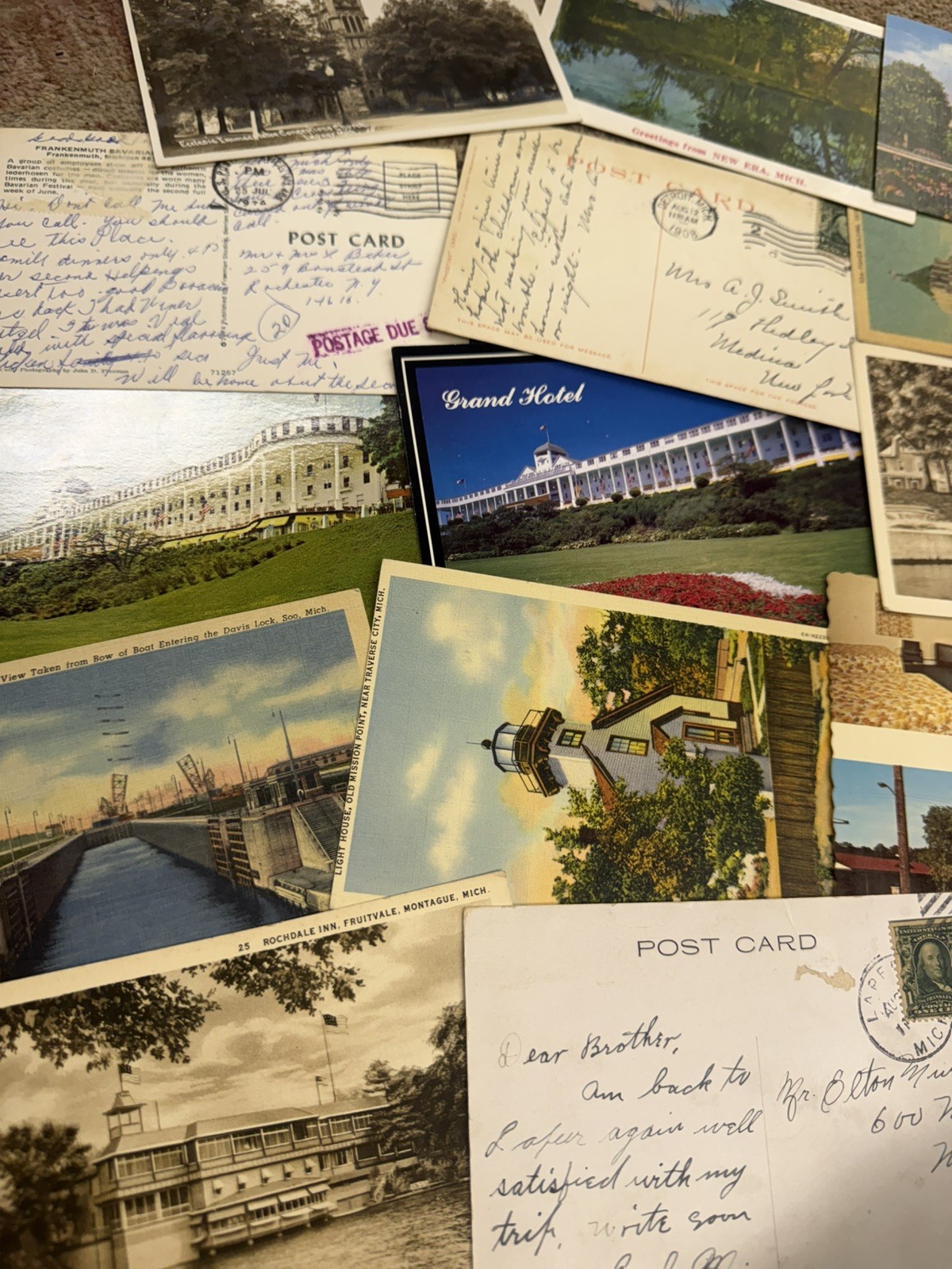 100 Vintage Postcards Lot Mixed Scenic Travel Cards Bulk Random curiosity lot 