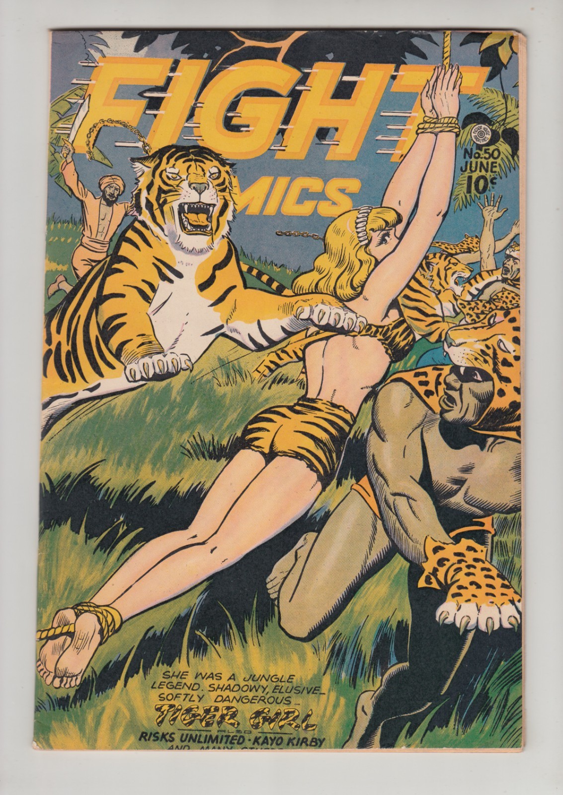 FIGHT COMICS #50 VF- 7.5 FICTION HOUSE MAGAZINES 1947