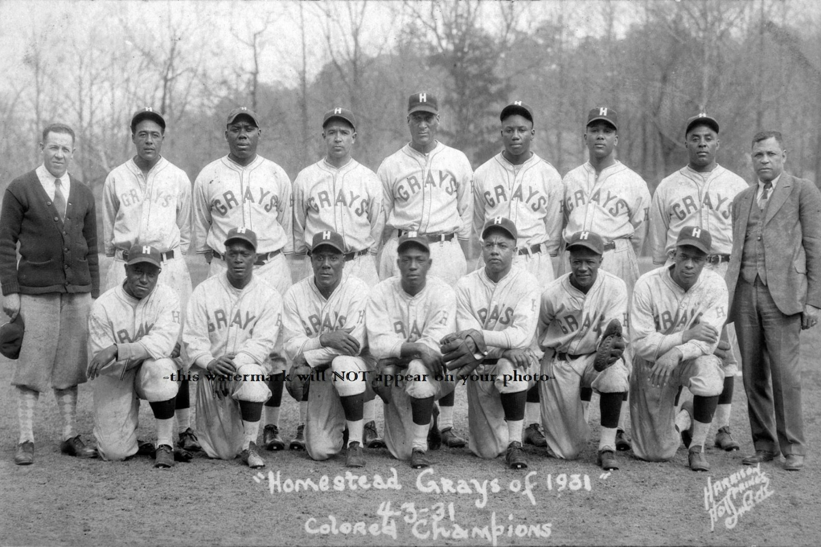 1931 Homestead Grays Team PHOTO  Best Ever Negro League Baseball Stars Champs