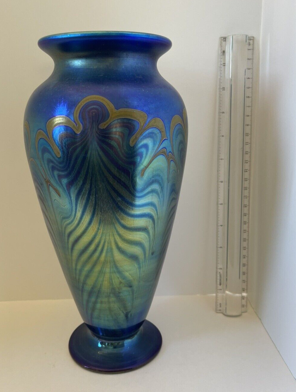Beautiful Large Signed Tiffany Vase Not Tiffany