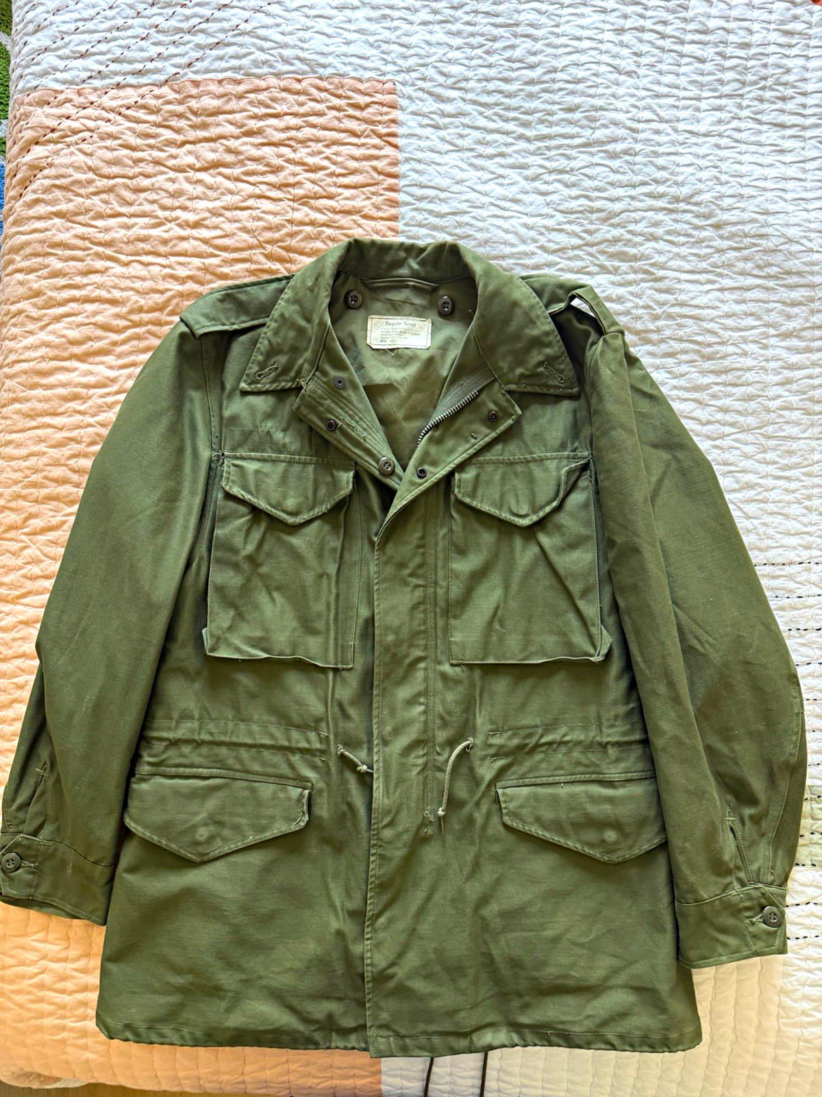 M-1951 1951 US Military Field Coat Olive Green Shade 107 Reg Small NSN