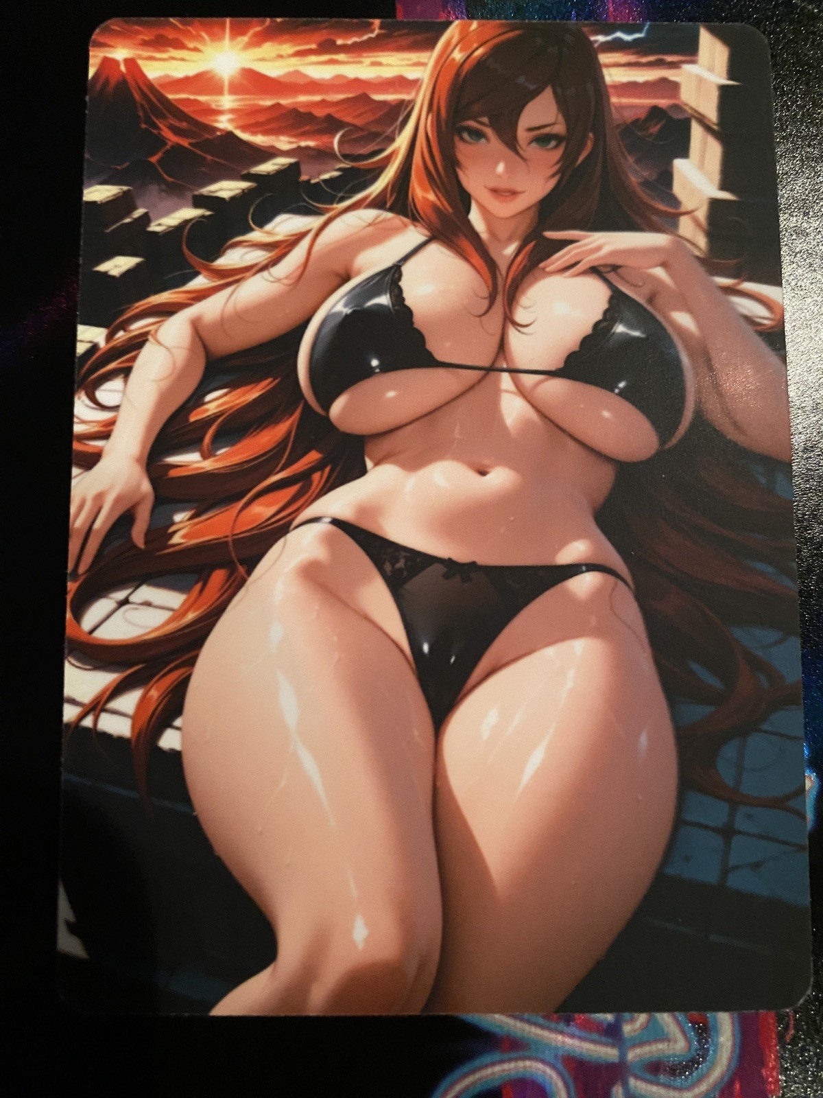 New Rare Naruto Mei Terumi R34 Sexy Anime Girl Waifu NSFW Double Sided Card AGC