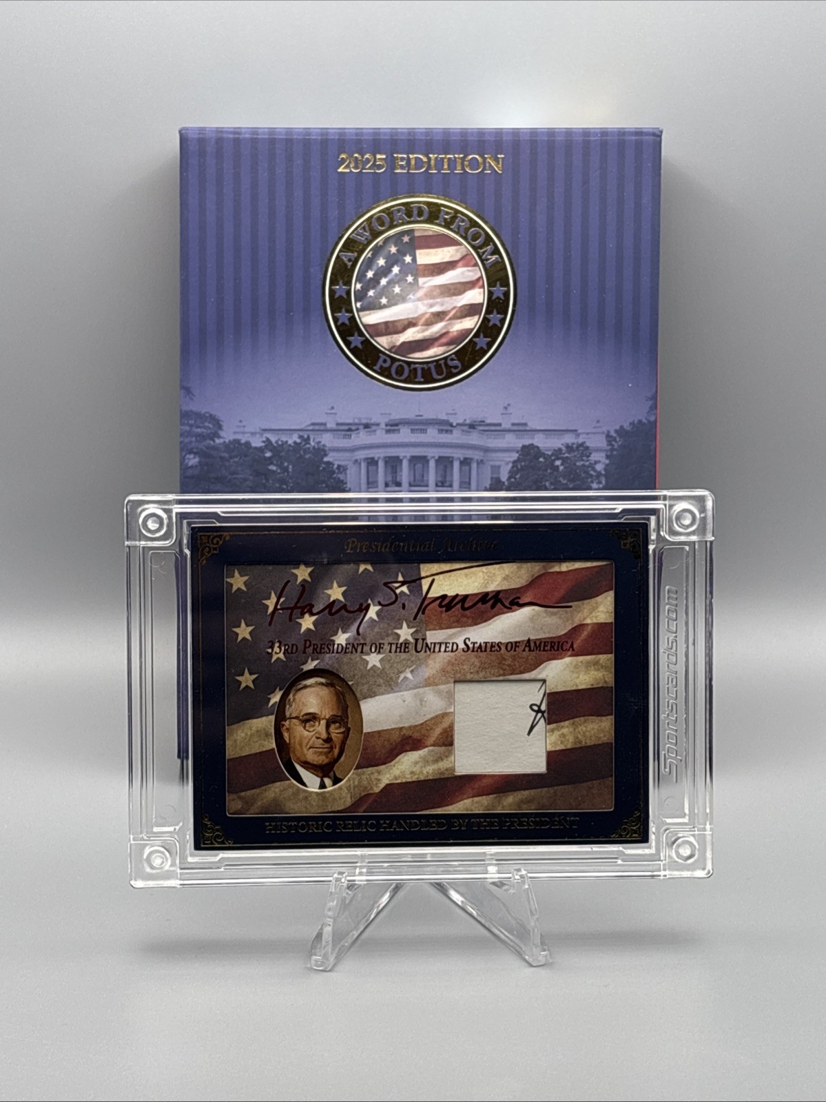 2025 A Word From POTUS Harry S. Truman Authentic Hand Written Word Card /99