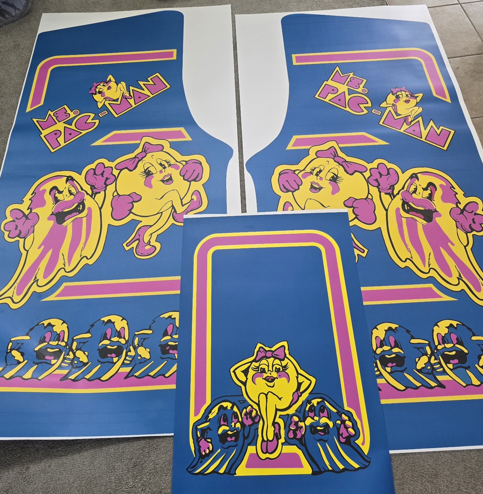Ms Pac Man arcade side art 