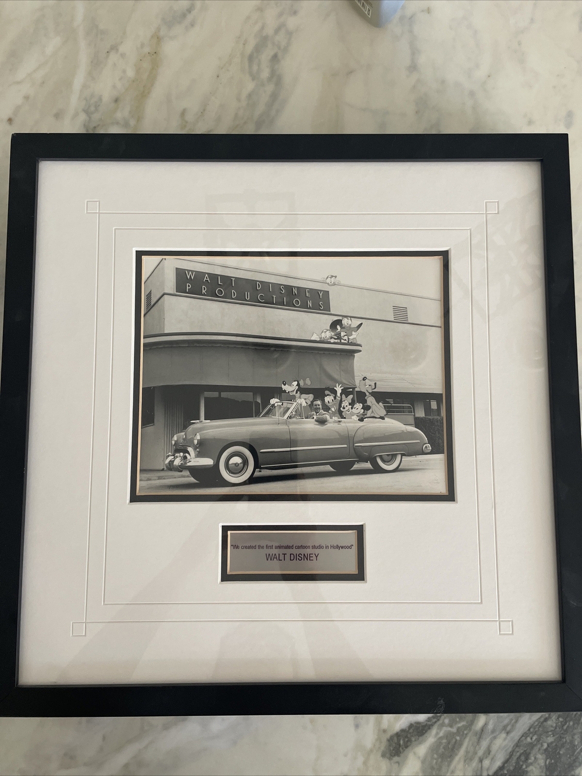 Disney Gallery LE Walt Disney cartoon studio hollywood photograph Fab 5 COA