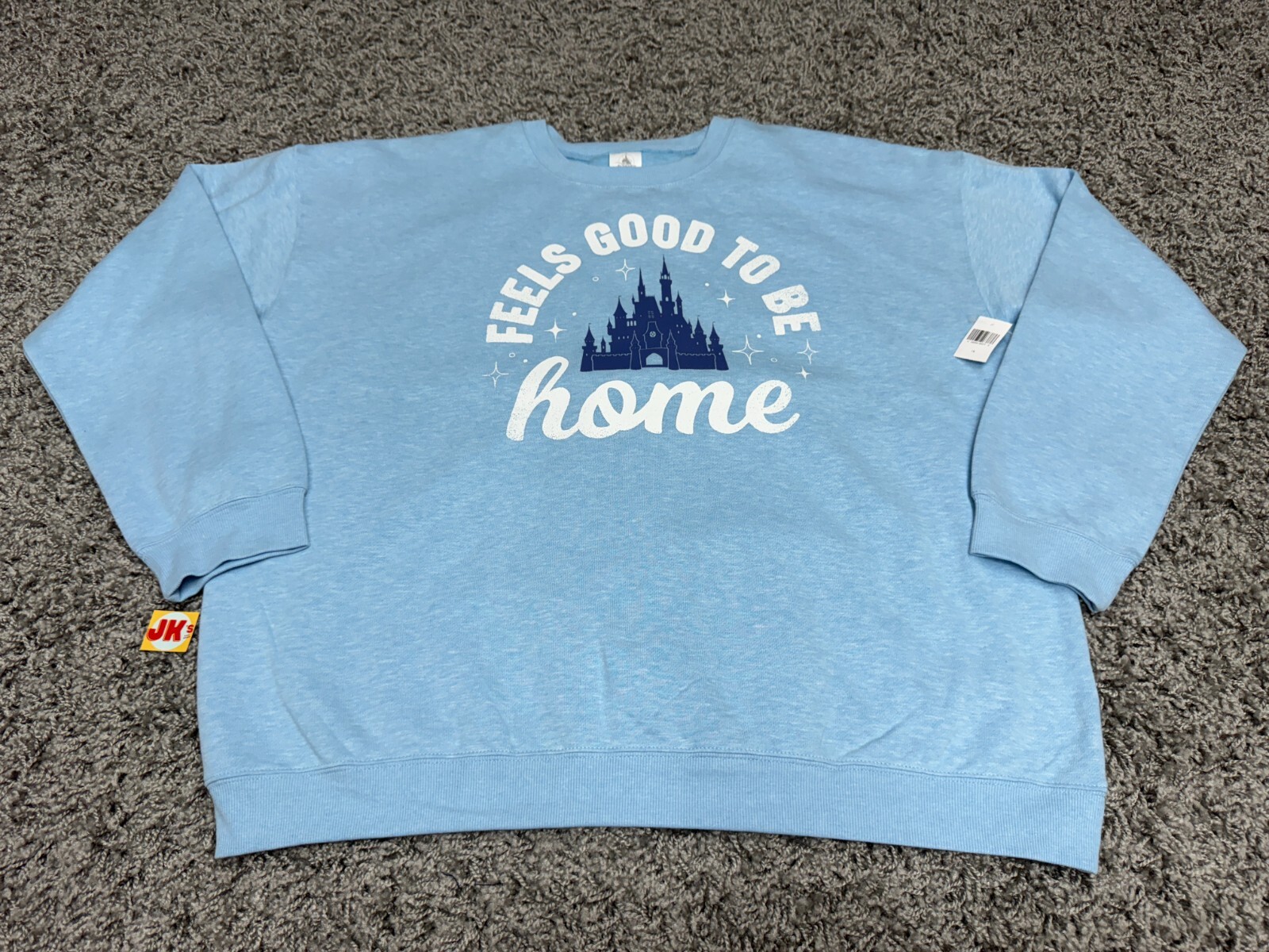 NEW Disney Sweatshirt Adult 1X XL Blue Magic Kingdom Disneyland Castle Parks