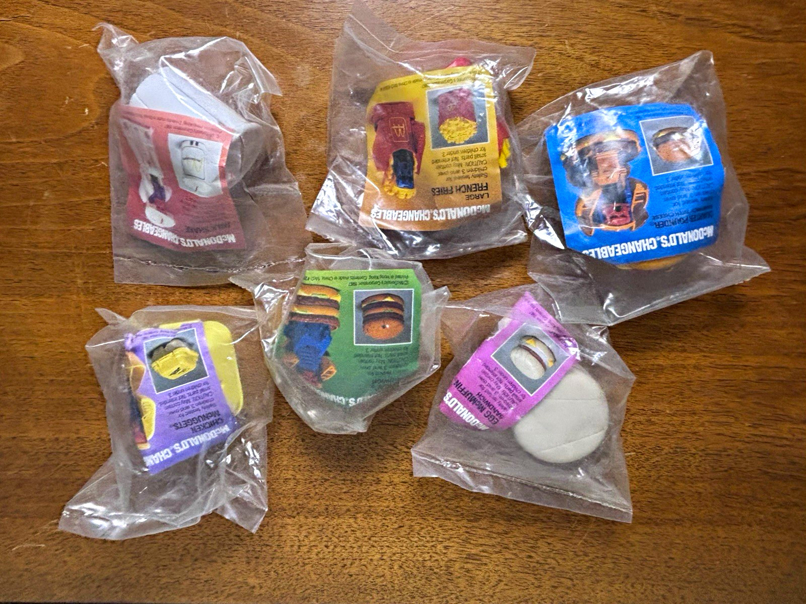 1987 NEW McDonald\'s Changeables Happy Meal Toys SEALED NEW Unopened