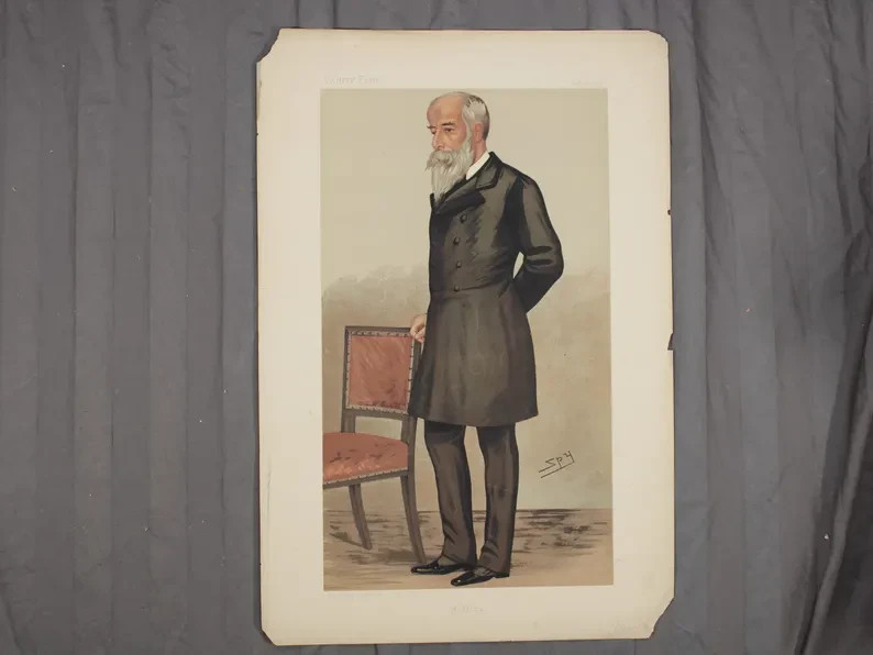 1890 Vanity Fair Spy Bullion Caricature Stewart Pixley Antique Print