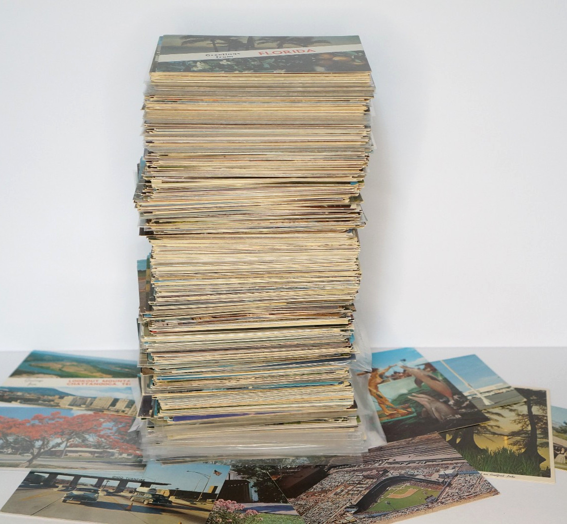 Postcard LOT 900 CHROME USA Views Standard Size Vintage Post Cards Huge Bulk