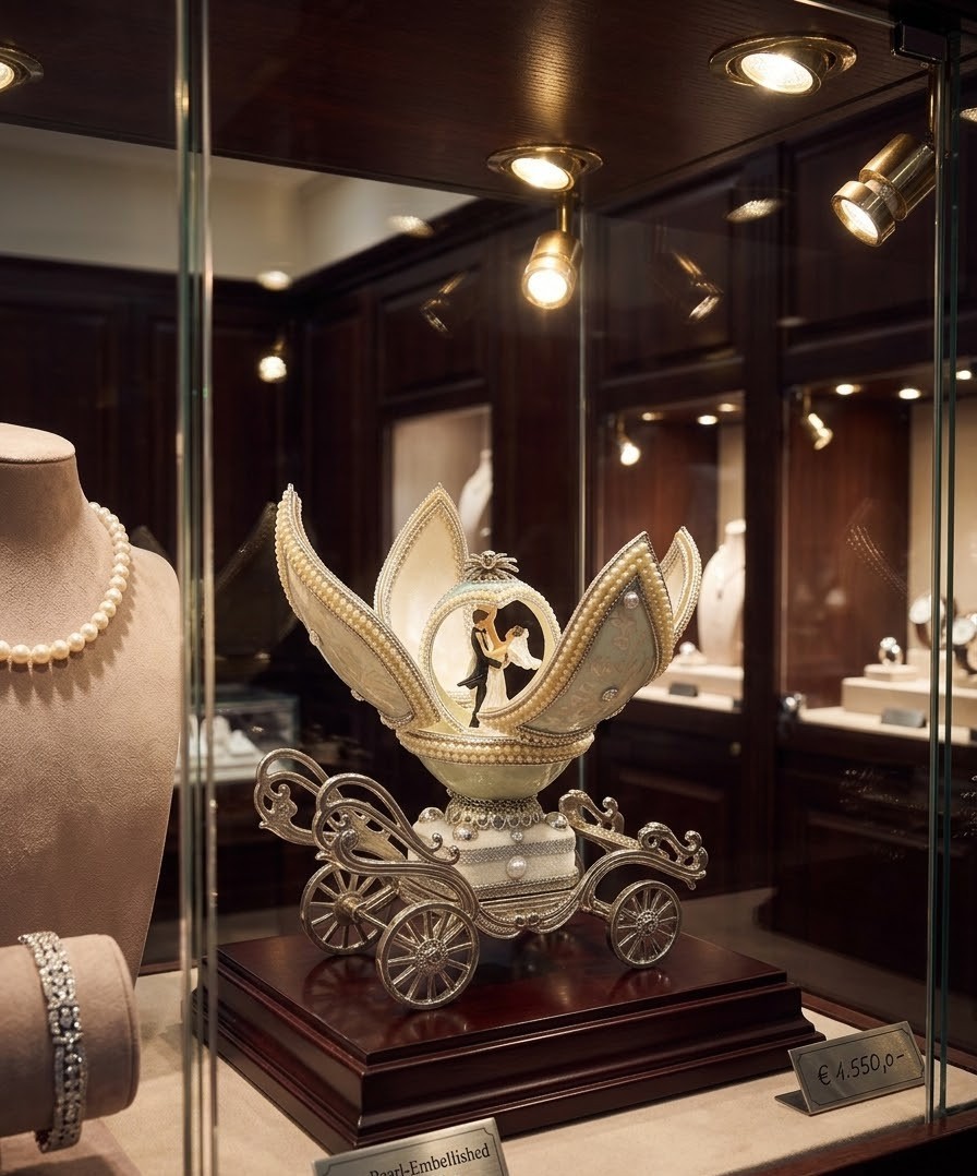Catherine Princess Of Wales Faberge Egg Music box Antique Real Egg 2011 Fabergé Catherine Princess Of Wales Faberge Egg Music box Antique Real Egg 2011 Fabergé