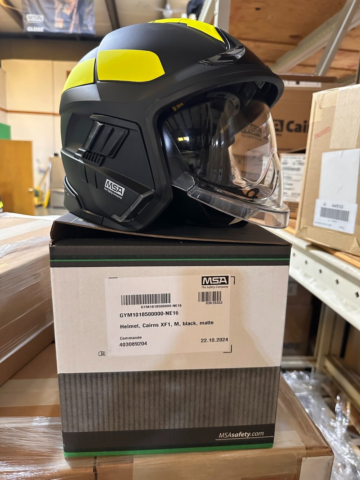 CAIRNS 2024 XF1 FIRE HELMET, MEDIUM, MATTE BLACK- NEW