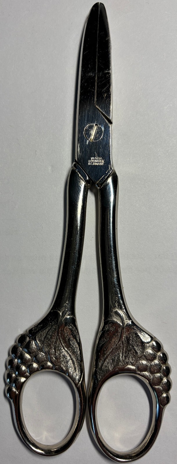 Wasa Vintage nickel-plated steel or stainless Grape Shears Scissors 6