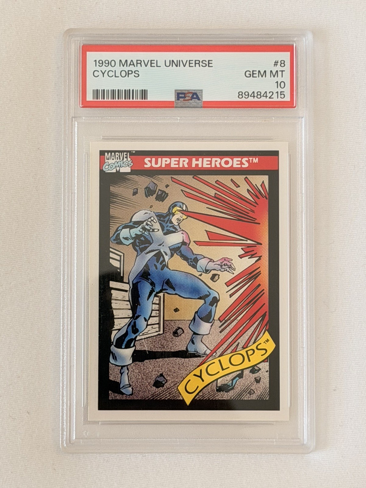 Marvel Impel 1990 Marvel Universe #8 Cyclops PSA 10 Base Set Card