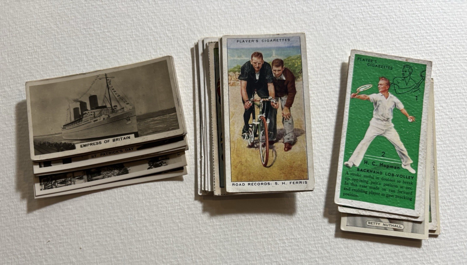 Assorted British Tobacco Card Lot (25) Golf Tennis Cycling Homeland Events