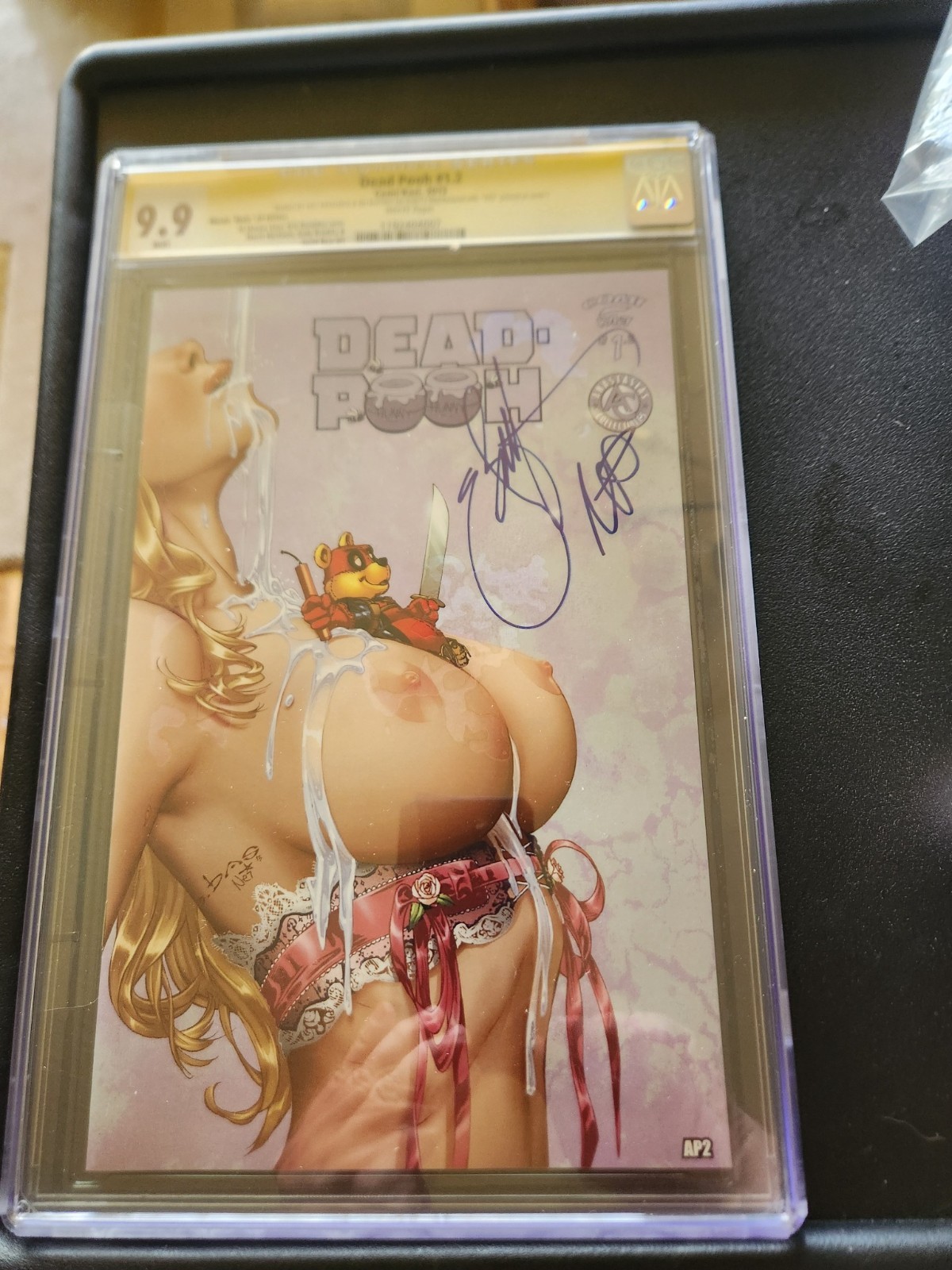 Dead Pooh #1.2 Blonde Nude AP CGC 9.9 SS Signed Basaldua Ruffino Artist Proof