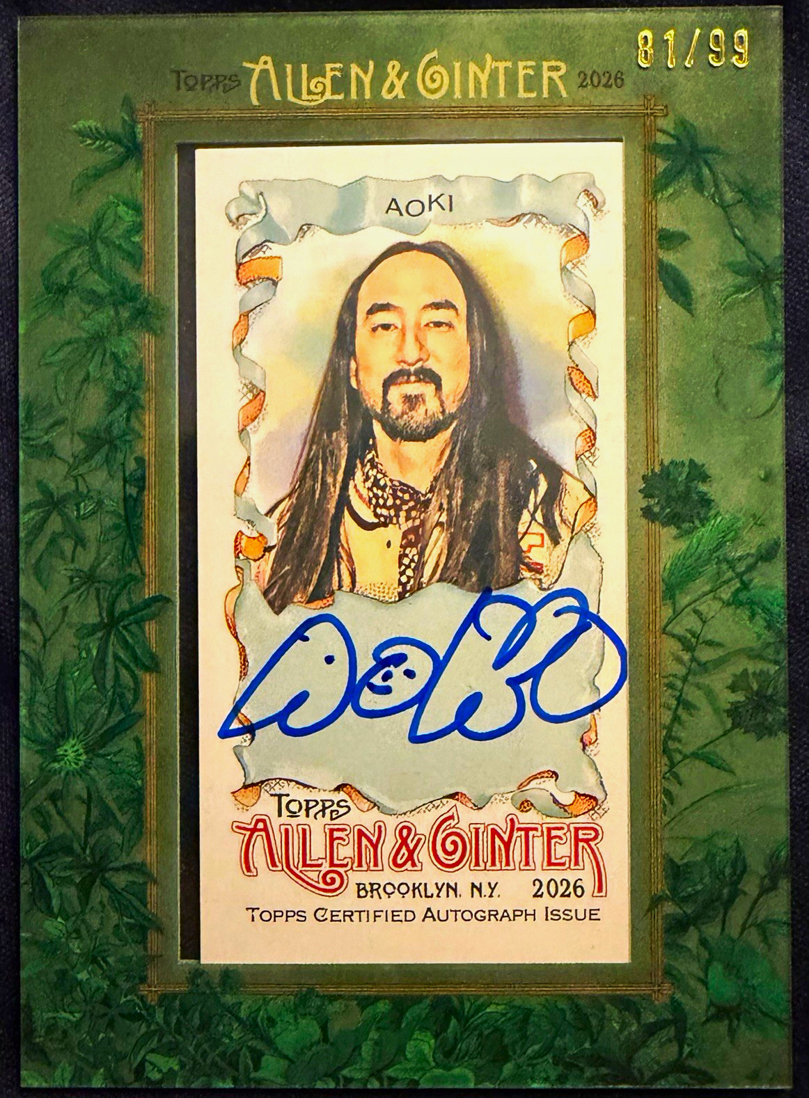 Topps 2026 Allen & Ginter Steve Aoki World\'s Champions Mini Auto MA-STA 81/99