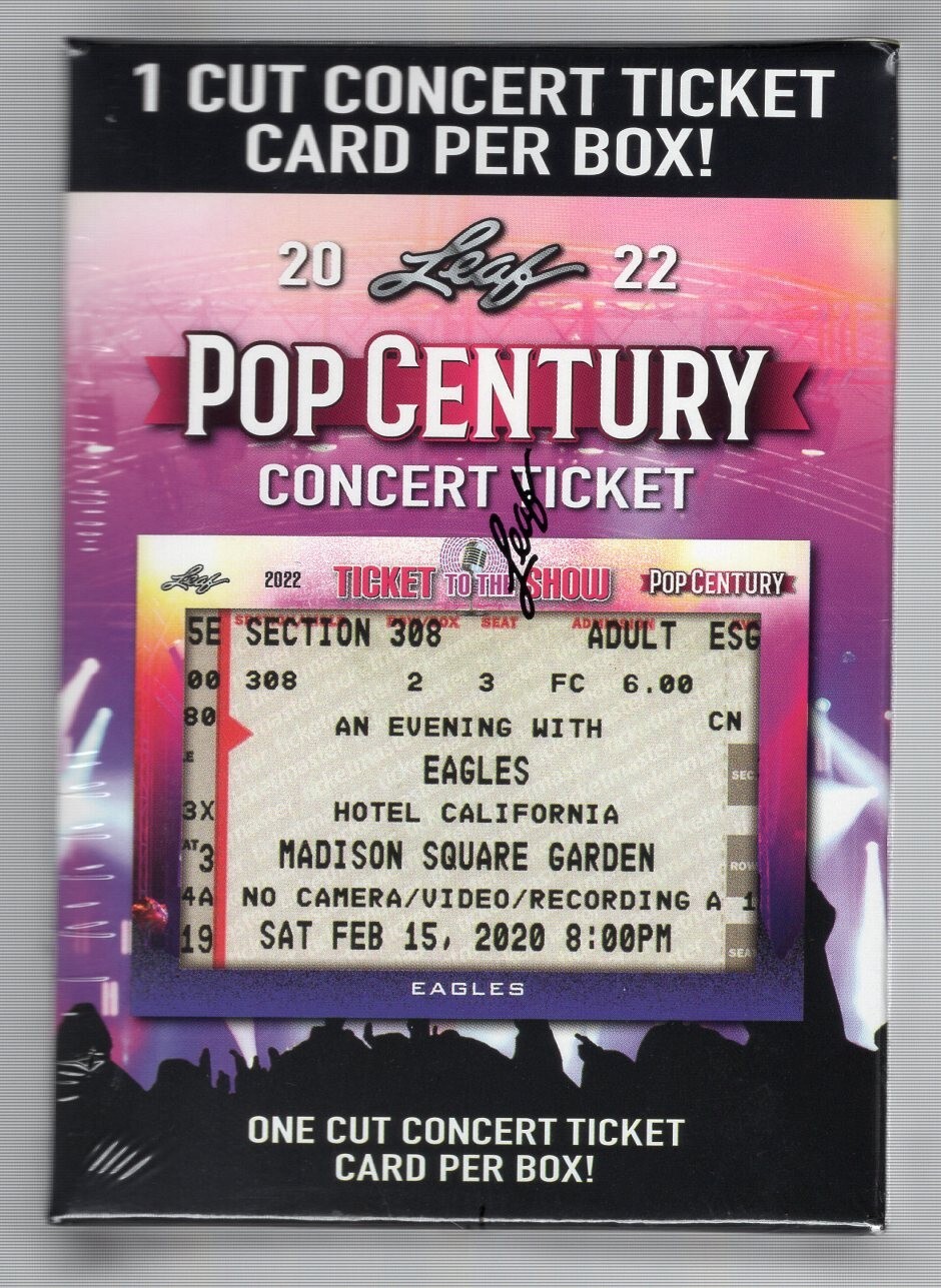 2022 LEAF POP CENTURY CONCERT TICKET FACTORY SEALED BLASTER BOX *FREE SHIPPING*