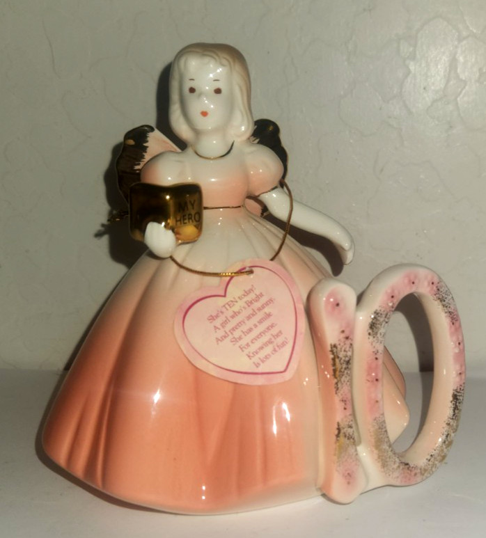 Vintage Josef Originals 10 Year Birthday Angel Doll Figurine 10 Year w/Tag 5\