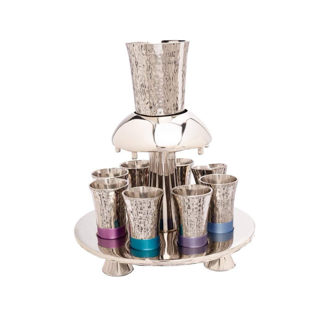 Yair Emanuel Kiddush Fountain Set With 8 Cups