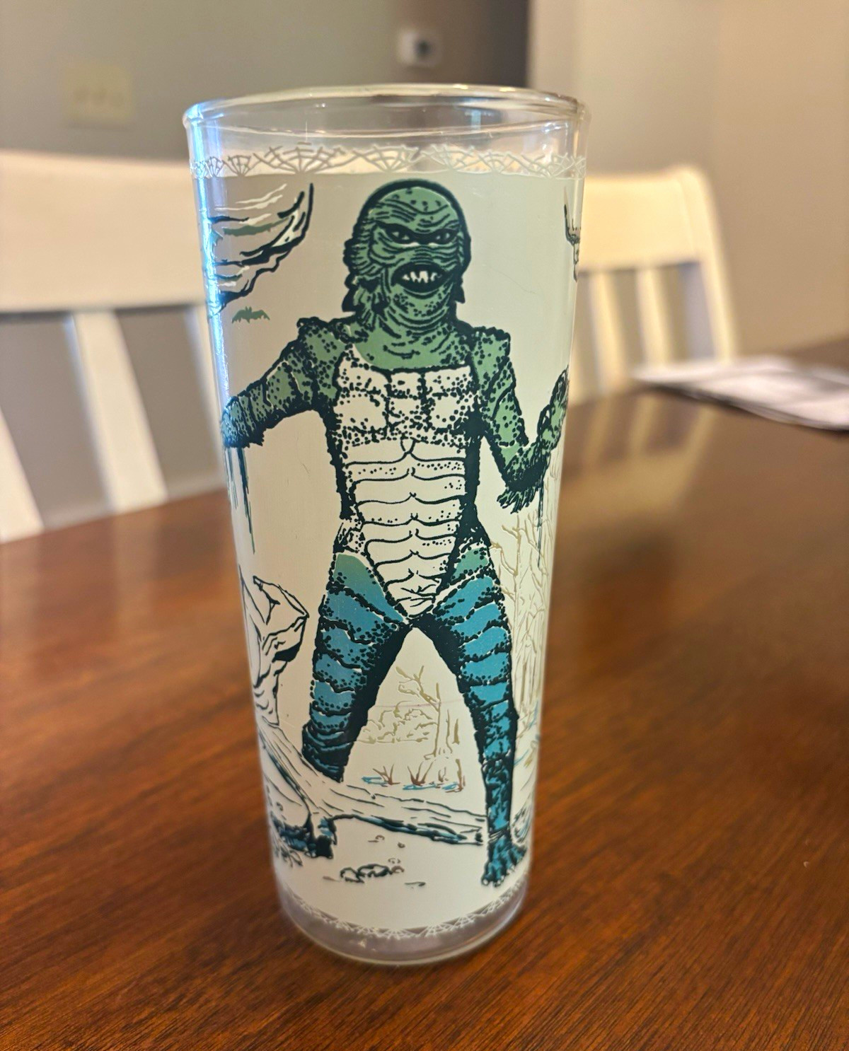 1960’s VINTAGE Creature from the Black Lagoon Tall Drinking Glass 