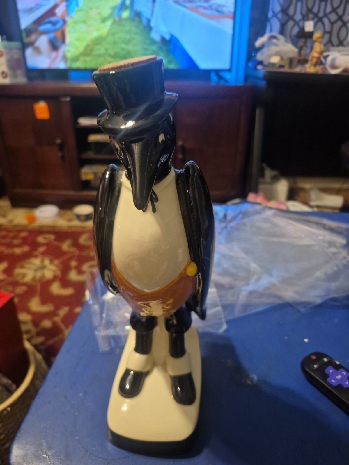 Vintage old crow whiskey decan