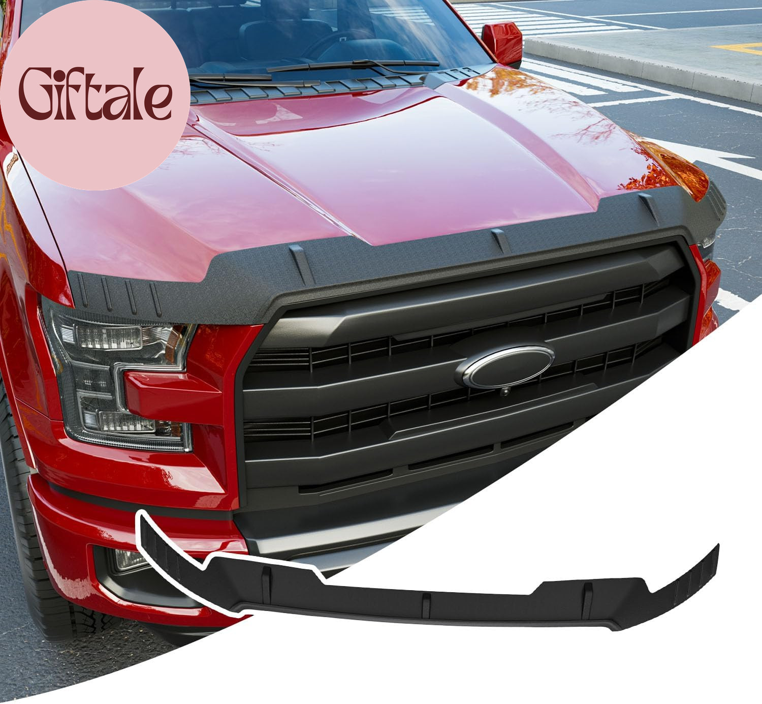Hood Deflector Compatible with 2015 to 2020 Ford F150 Hood Protector Shield