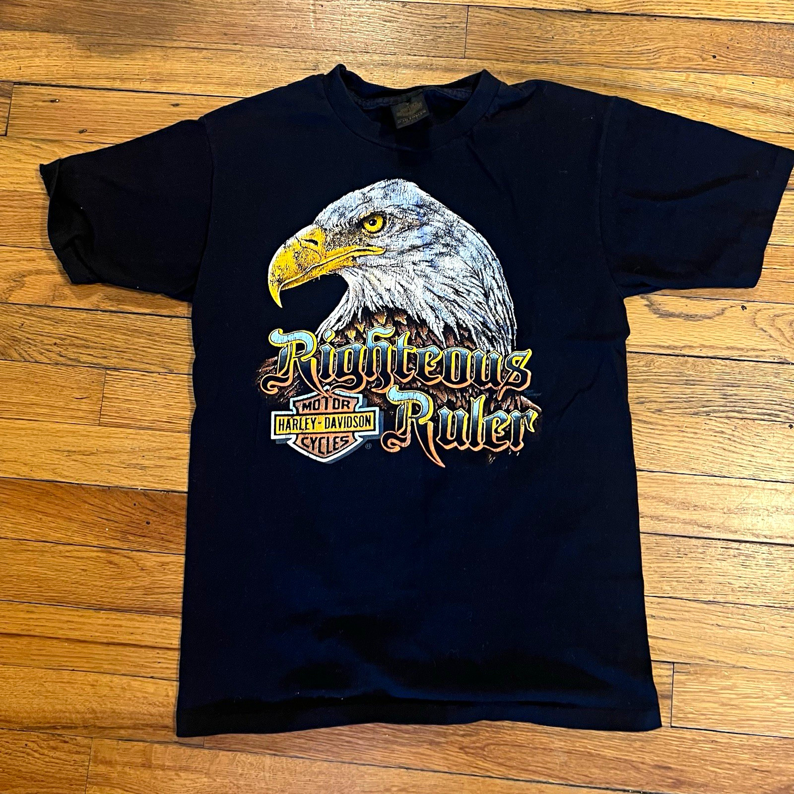 Harley-Davidson Righteous Ruler 3d emblem shirt size MEDIUM 
