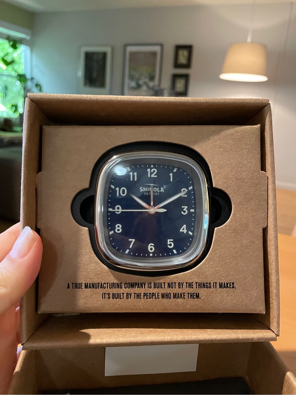 Shinola Detroit Guardian Travel Alarm Clock S26 Blue Dial Mint Working