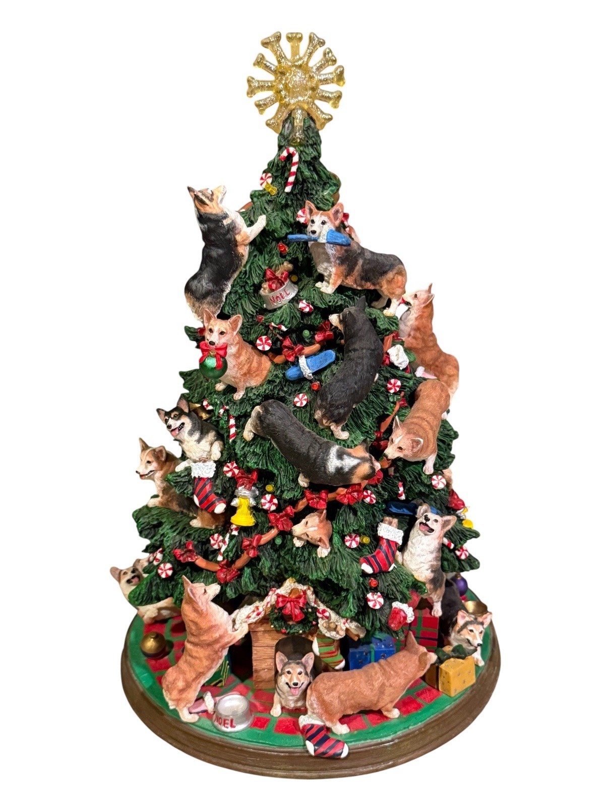 Danbury Mint Corgi Christmas Tree With Original Box