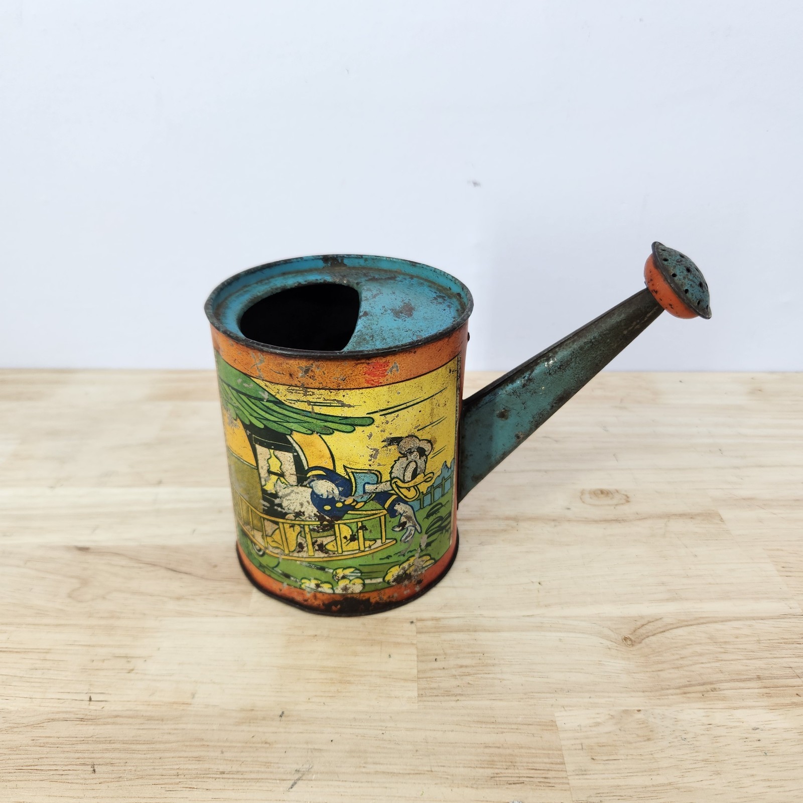 Donald Duck Tin Toy Watering Can 1938 Classic Vintage Walt Disney
