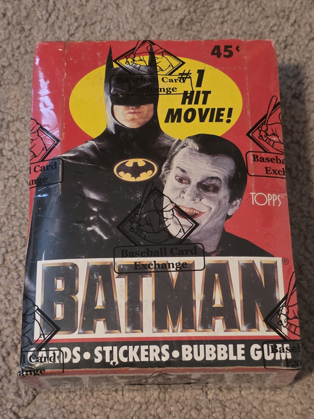 1989 Topps Batman Series 1 Box 36 packs BBCE Sealed CLEAN No 'X' Out