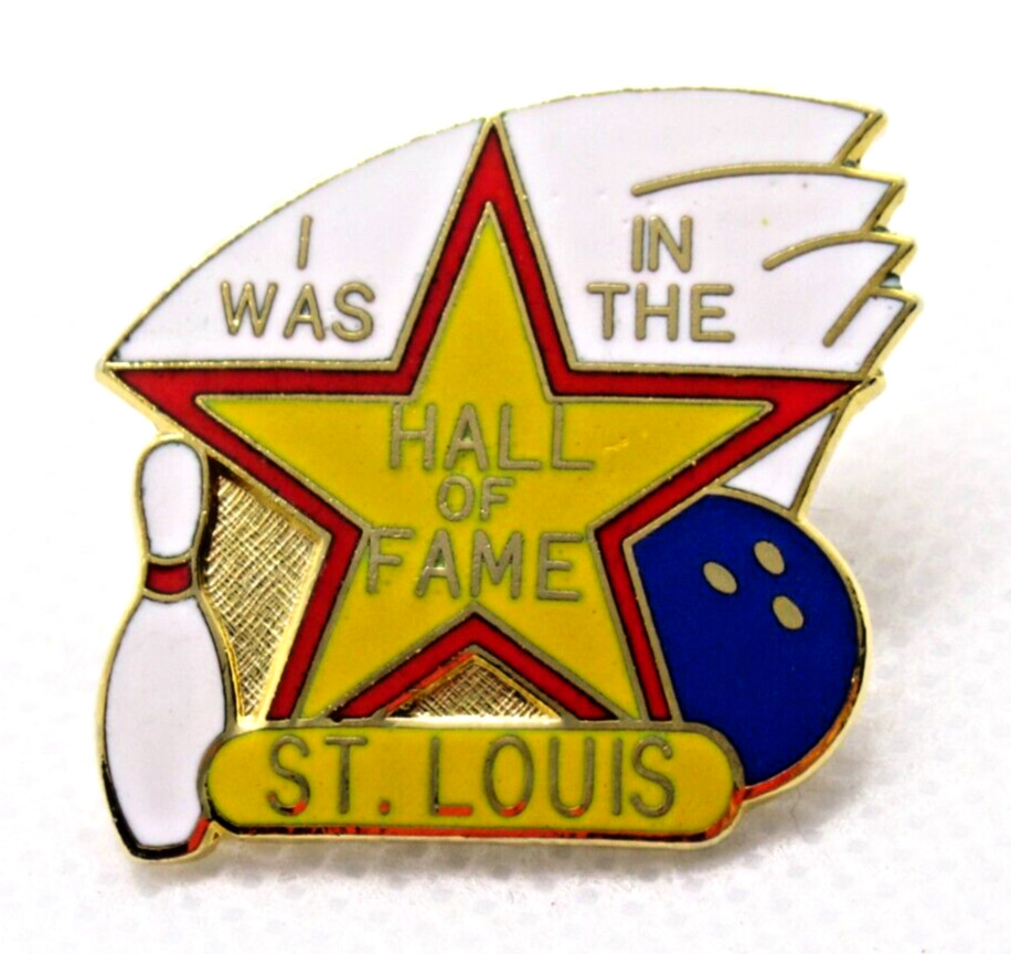 St. Louis Bowling Hall of Fame Award Lapel Pin Shooting Star Vintage