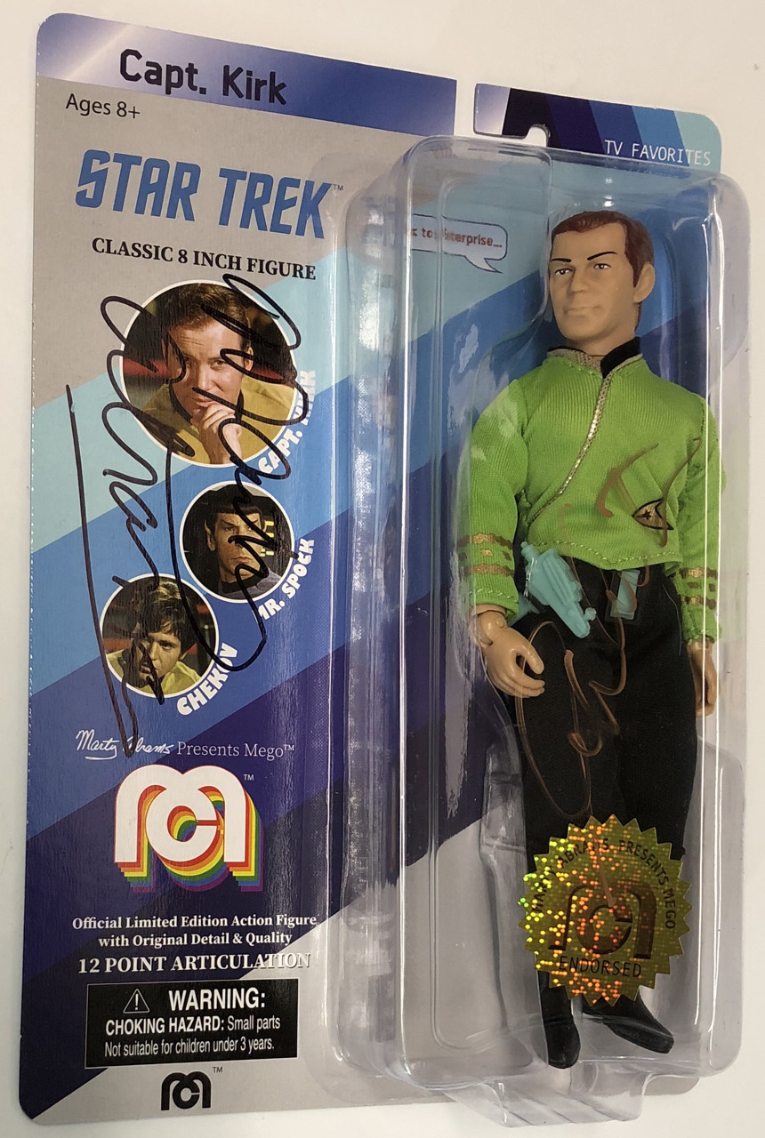 Mego Ex William Shatner & Marty Abrams SIGNED Star Trek Dress Kirk Action Figure