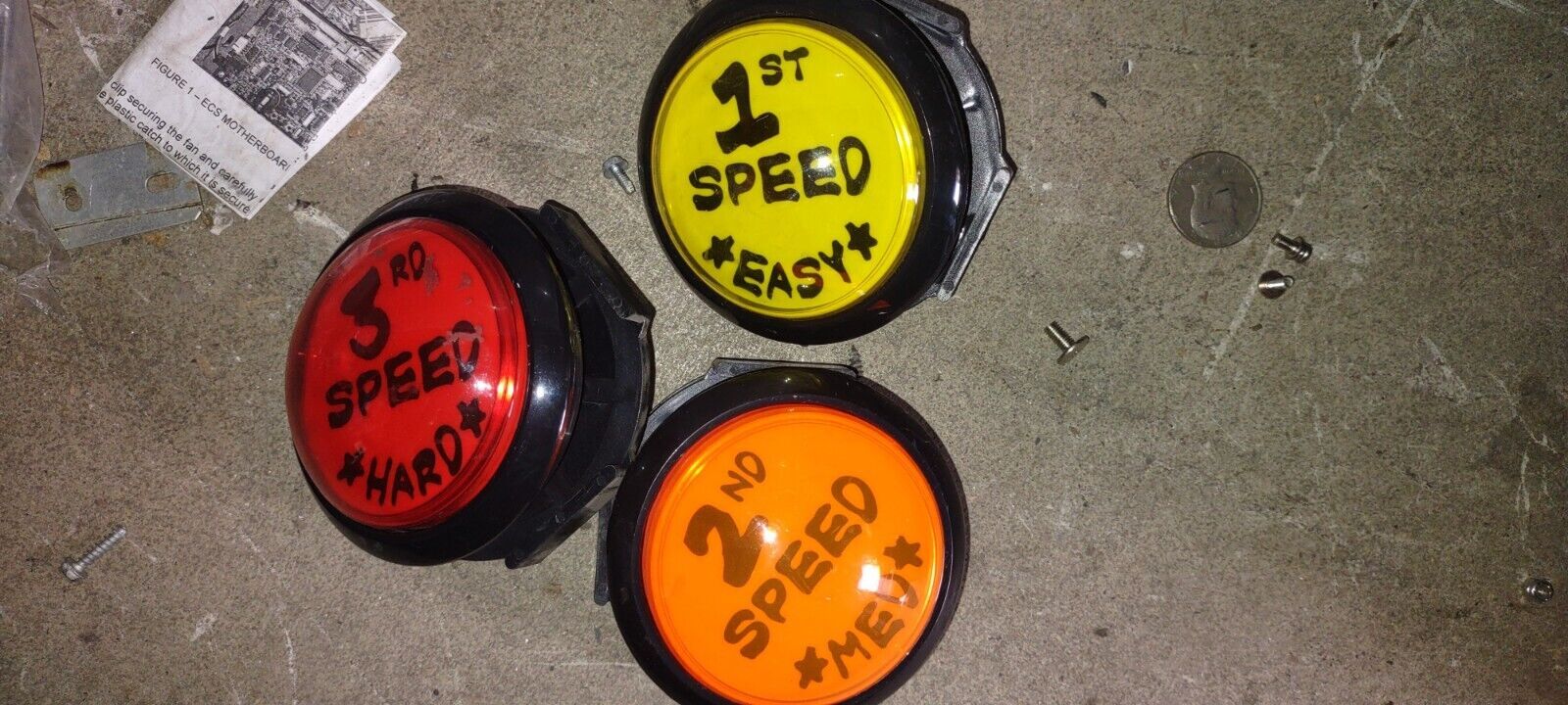 jumpin fantasy arcade redemption buttons lot #919
