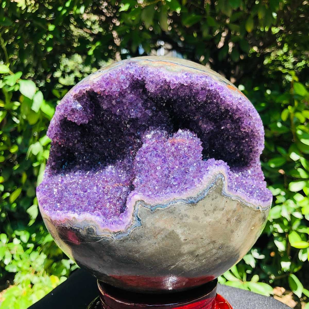10.86LB Uruguay Natural Amethyst Cave High Level Smile Shape Spiritual Energy
